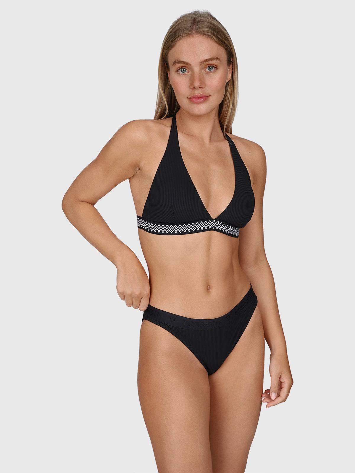 Relay-Rib Women Bikini Top | Black