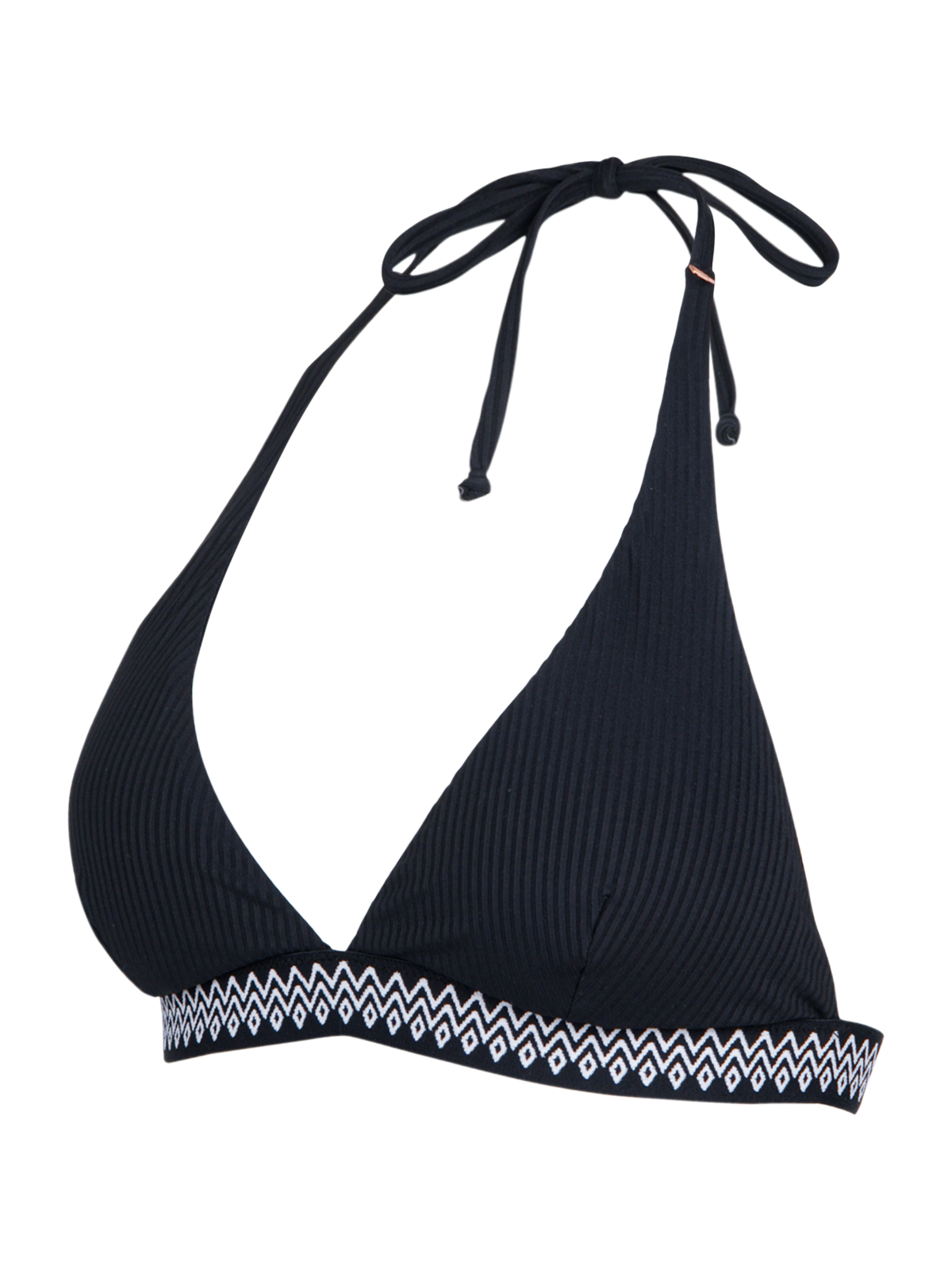 Relay-Rib Women Bikini Top | Black