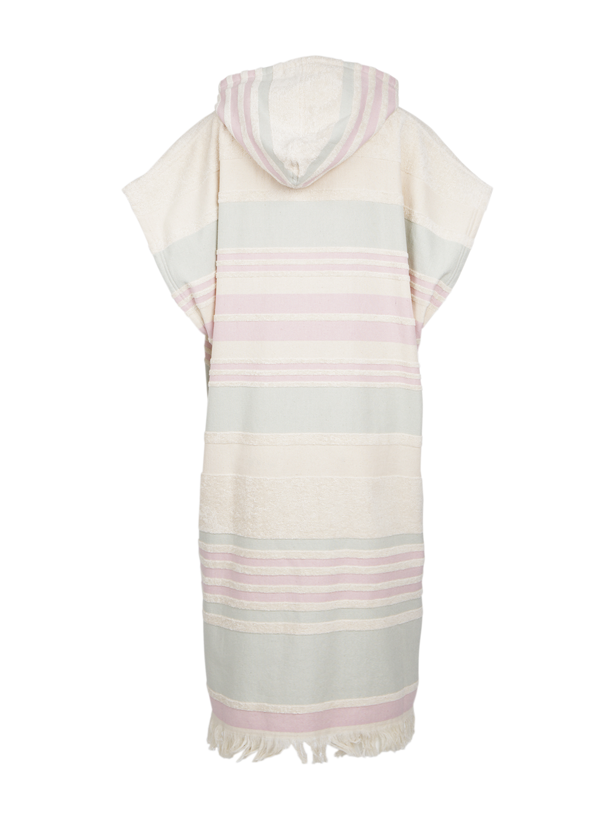 Stripey Women Poncho | Aqua Grey