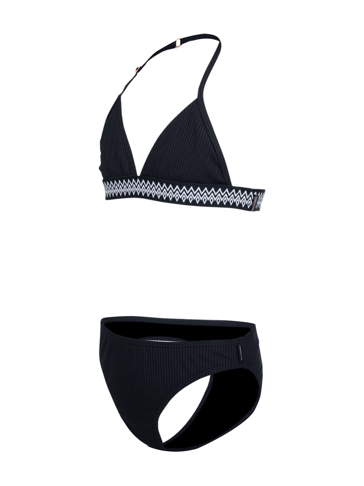 Nelle-Rib Girls Bikini | Black