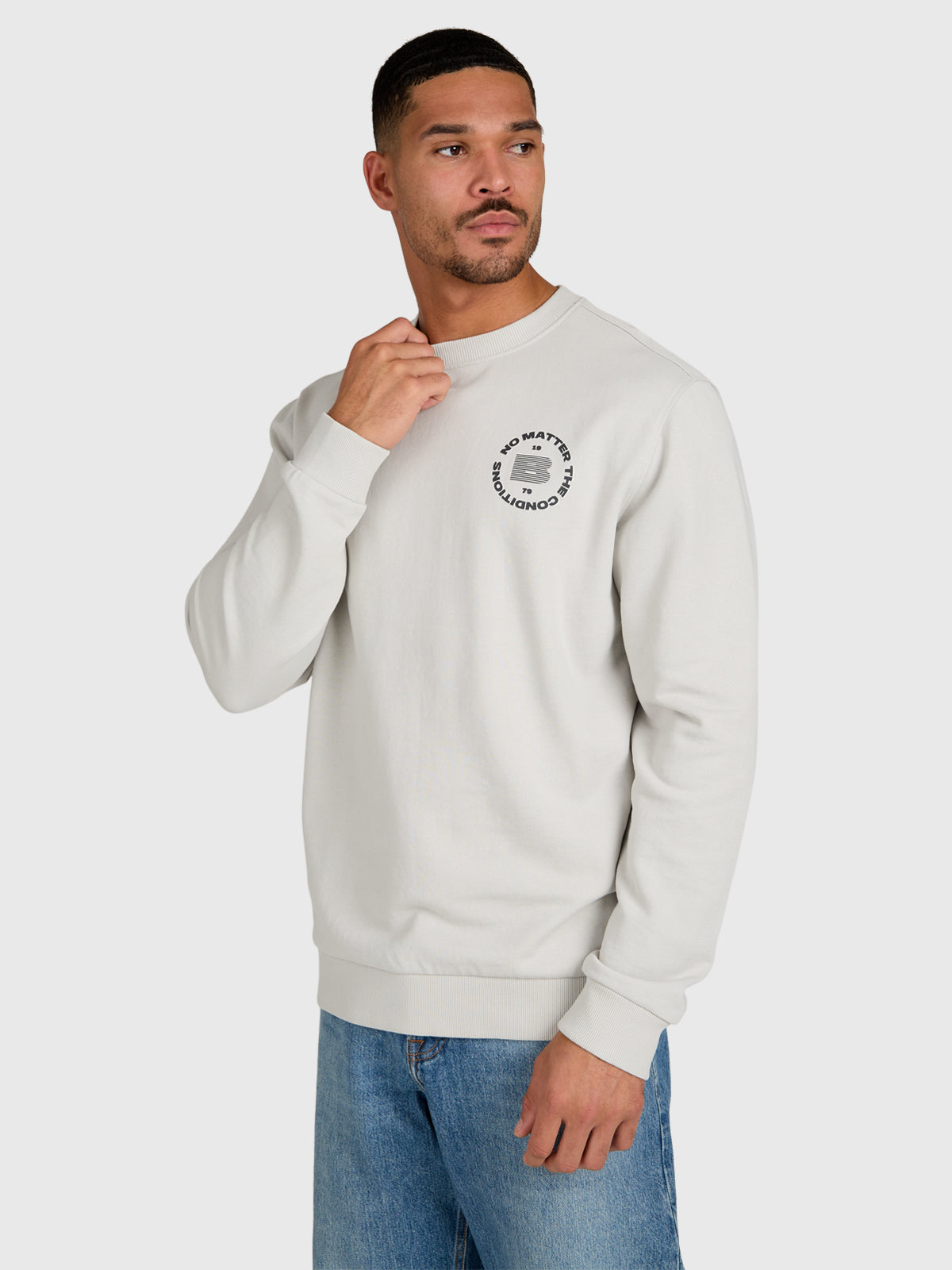 Naldis Men Crew | Soft Grey