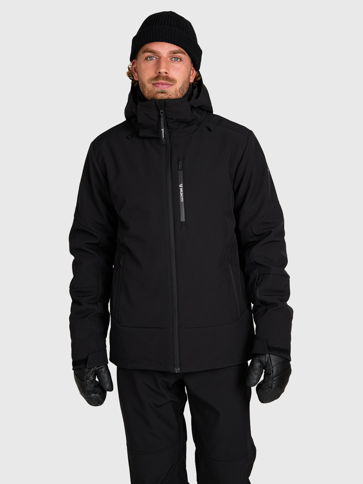 Marsalo Men Softshell Jacket Snow | Black