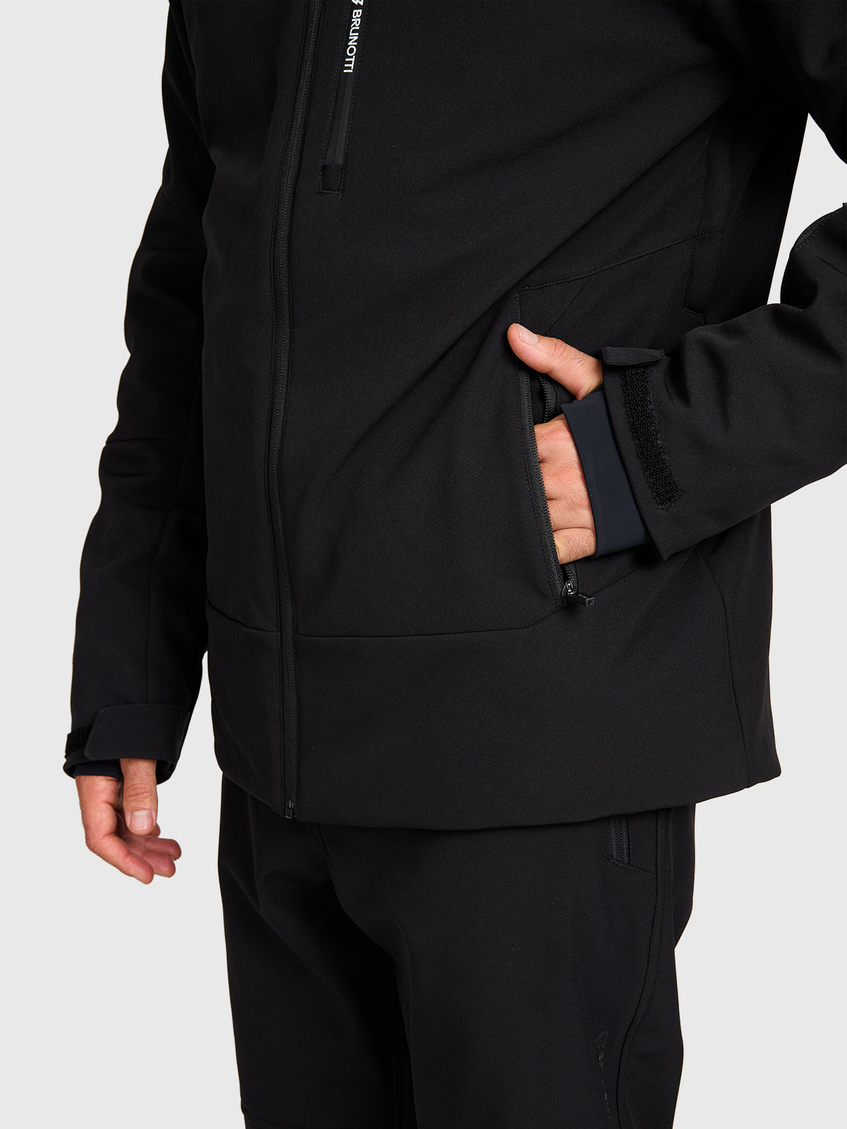 Marsalo Men Softshell Jacket Snow | Black