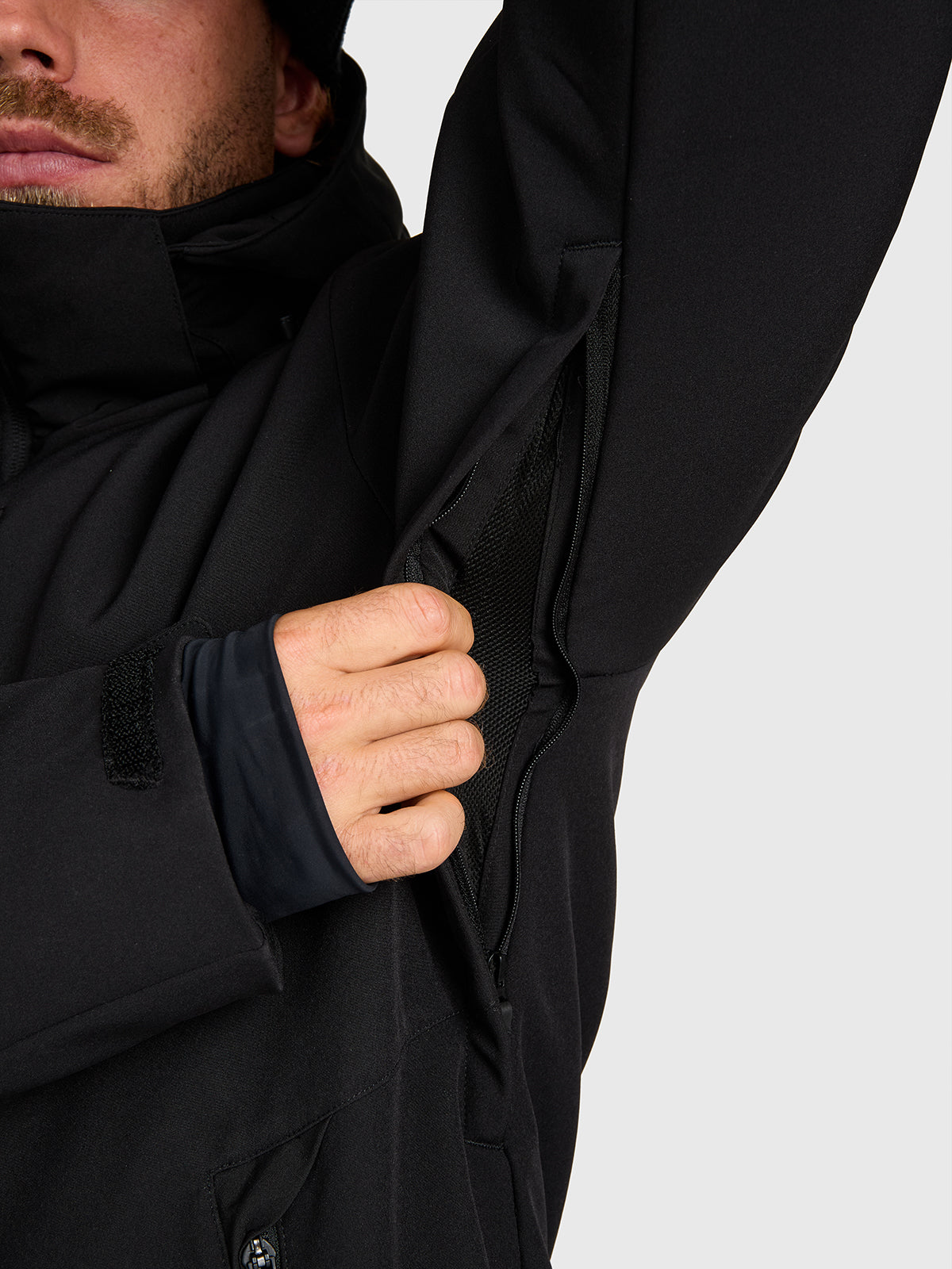 Marsalo Men Softshell Jacket Snow | Black