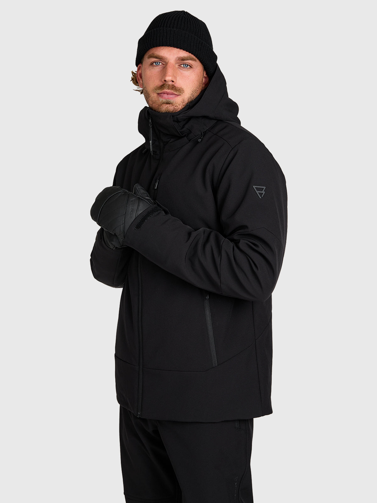 Marsalo Men Softshell Jacket Snow | Black