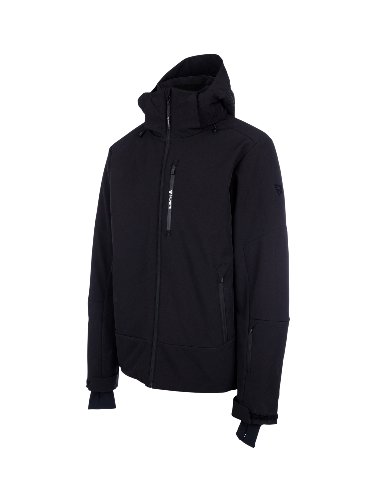 Marsalo Men Softshell Jacket Snow | Black
