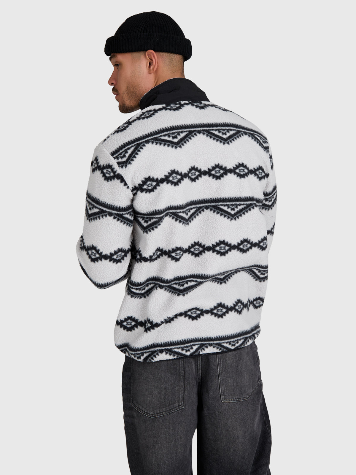 Kevio-Zip Men Urban Fleece | Soft Grey