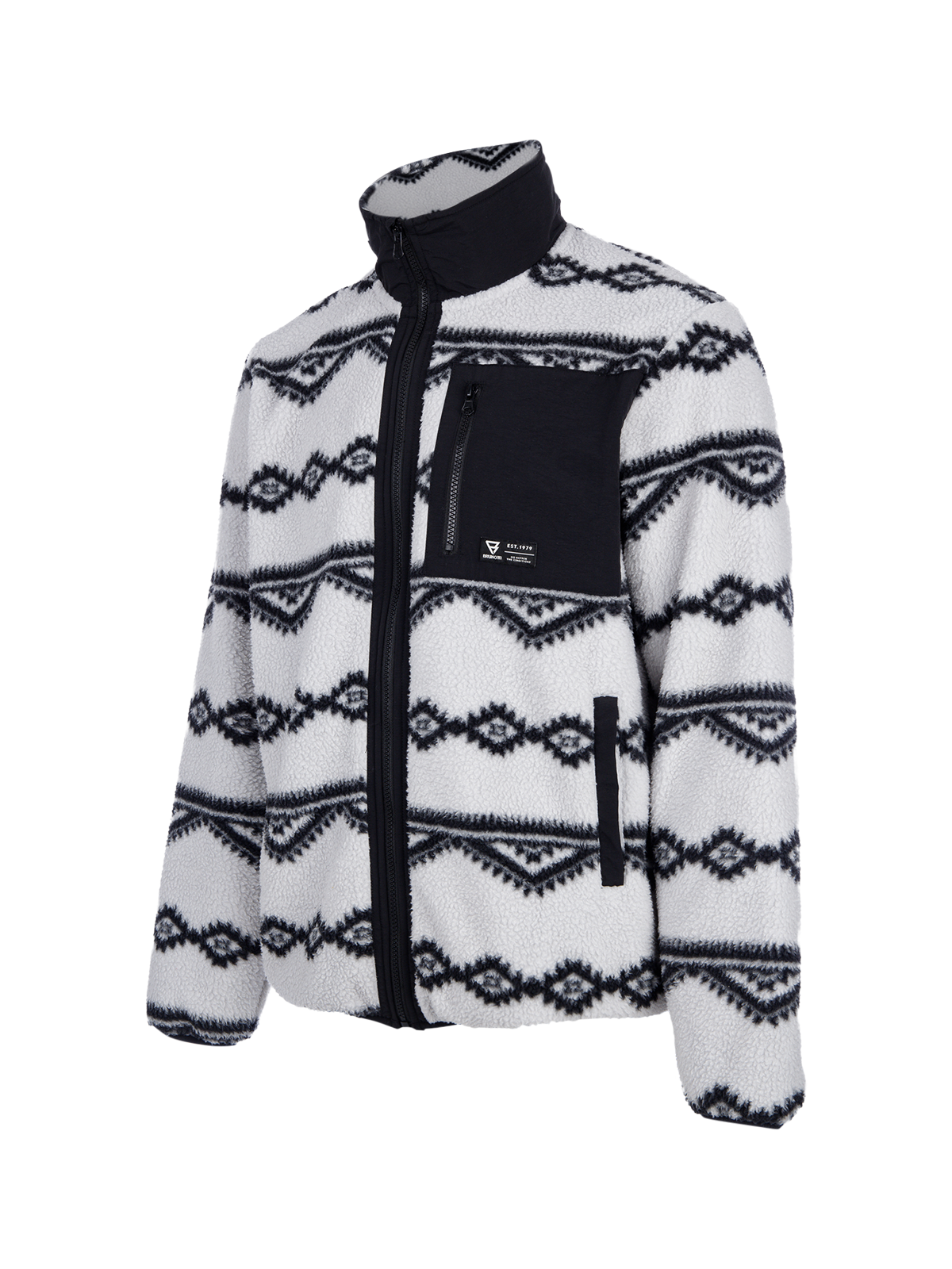 Kevio-Zip Men Urban Fleece | Soft Grey