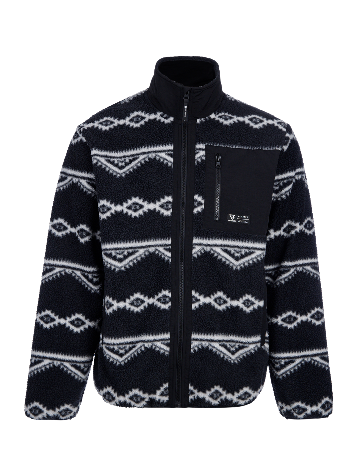 Kevio-Zip Men Urban Fleece | Black