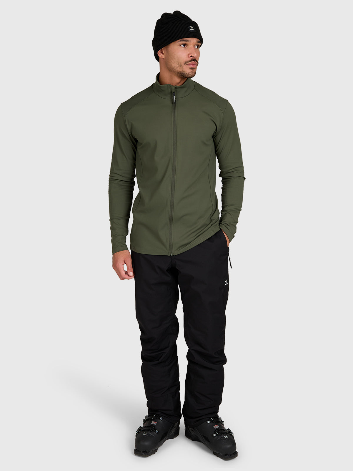 Mano-Zip Men Snow Fleece | Deep Green