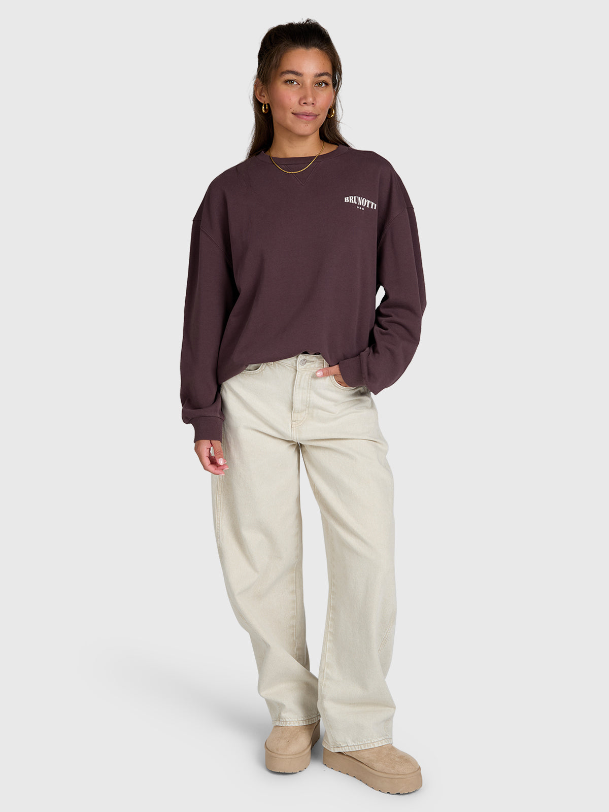 Bessy Women Sweater | Raisin
