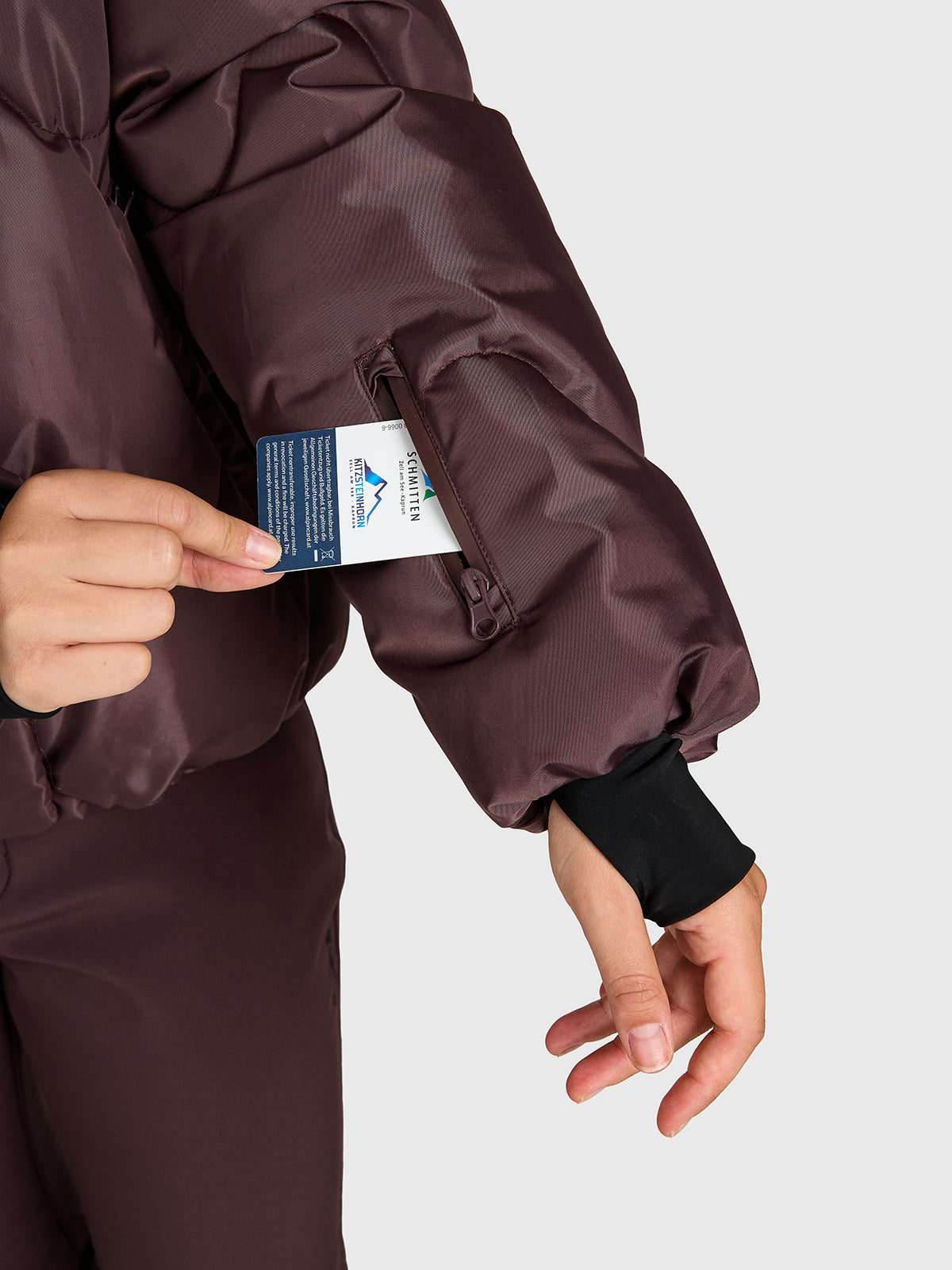 Ides-Shine Women Snow Jacket | Raisin