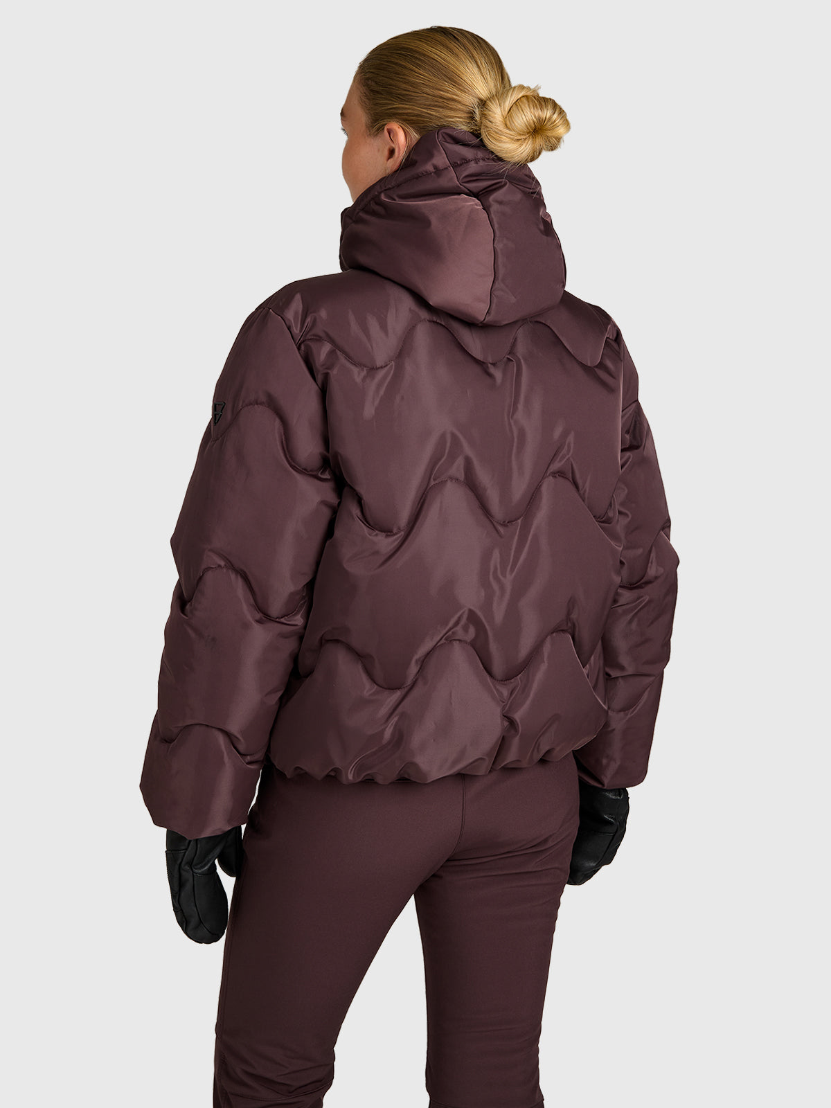 Ides-Shine Women Snow Jacket | Raisin