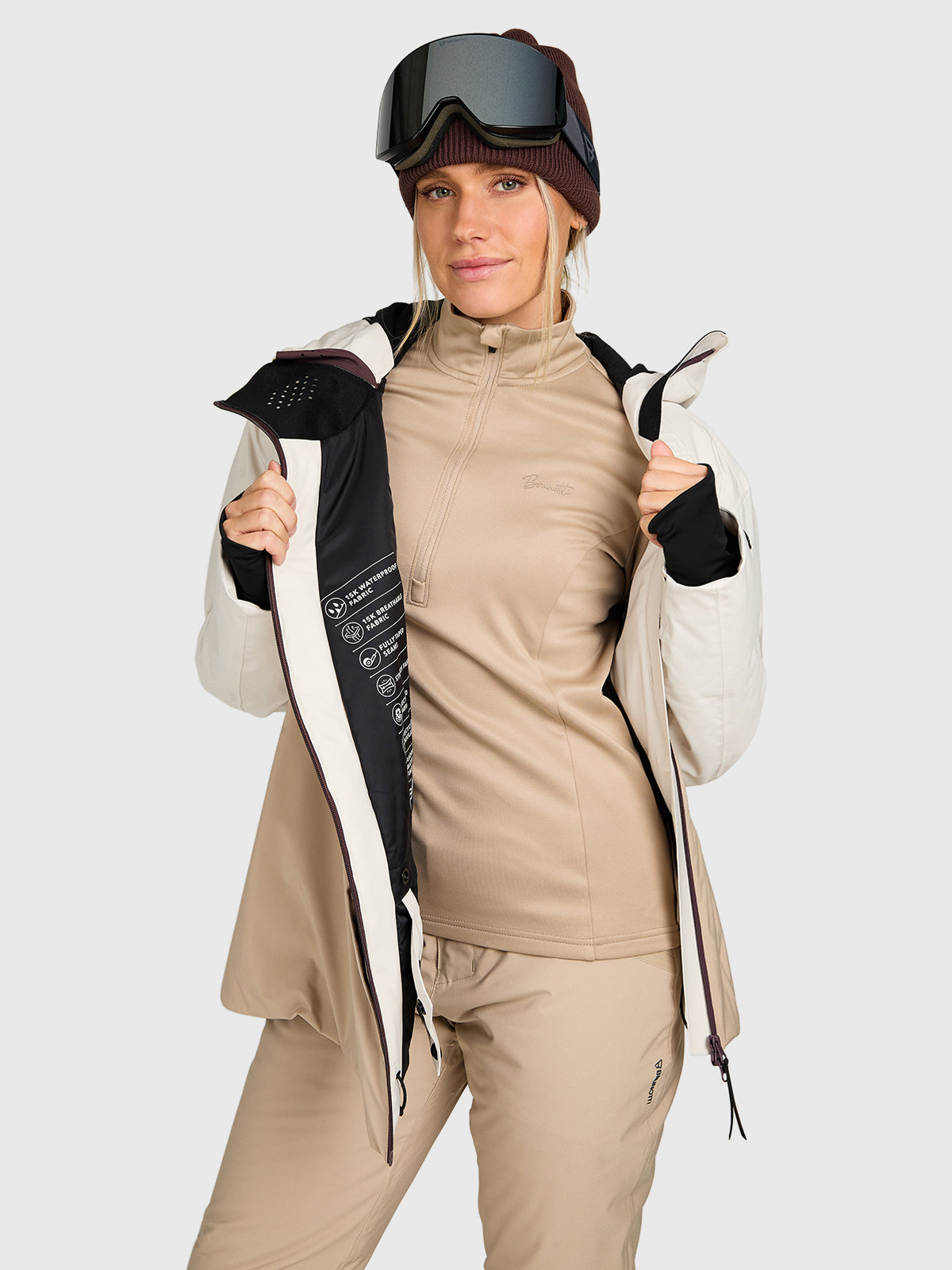 Joy Women Snow Jacket | Simply Taupe