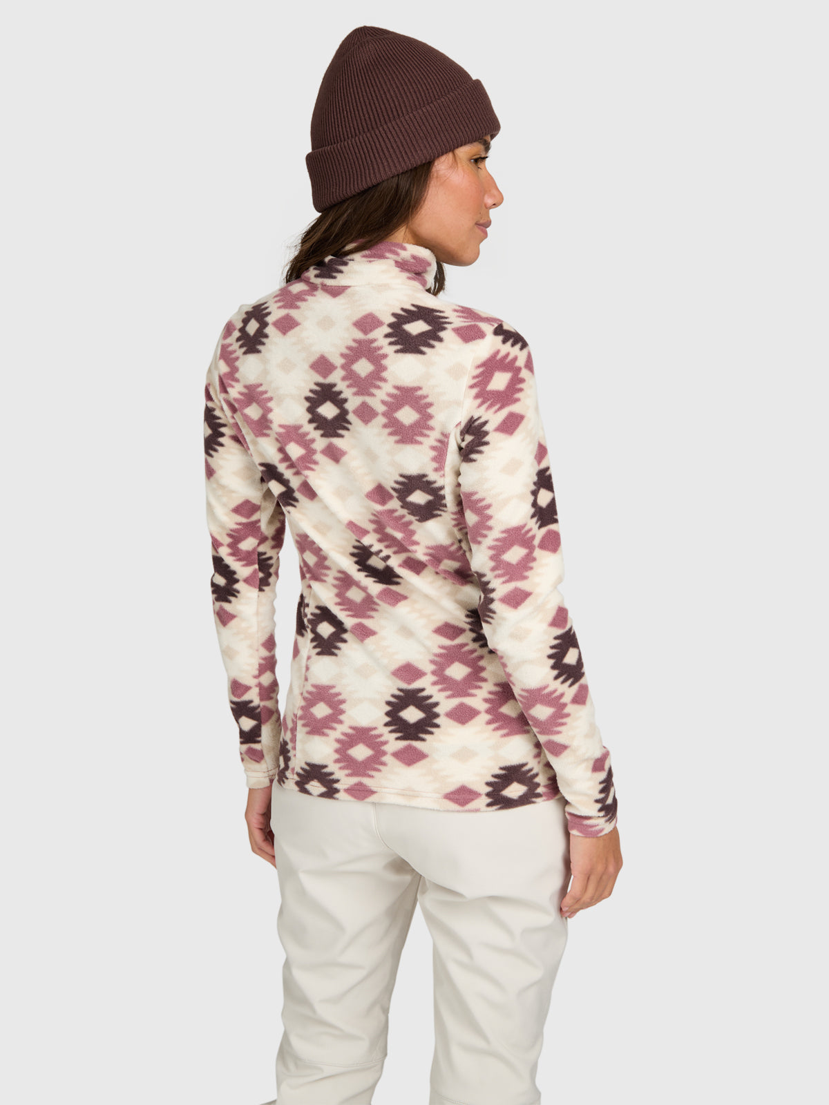 Misma-Print Women Snow Fleece | Wistful Mauve