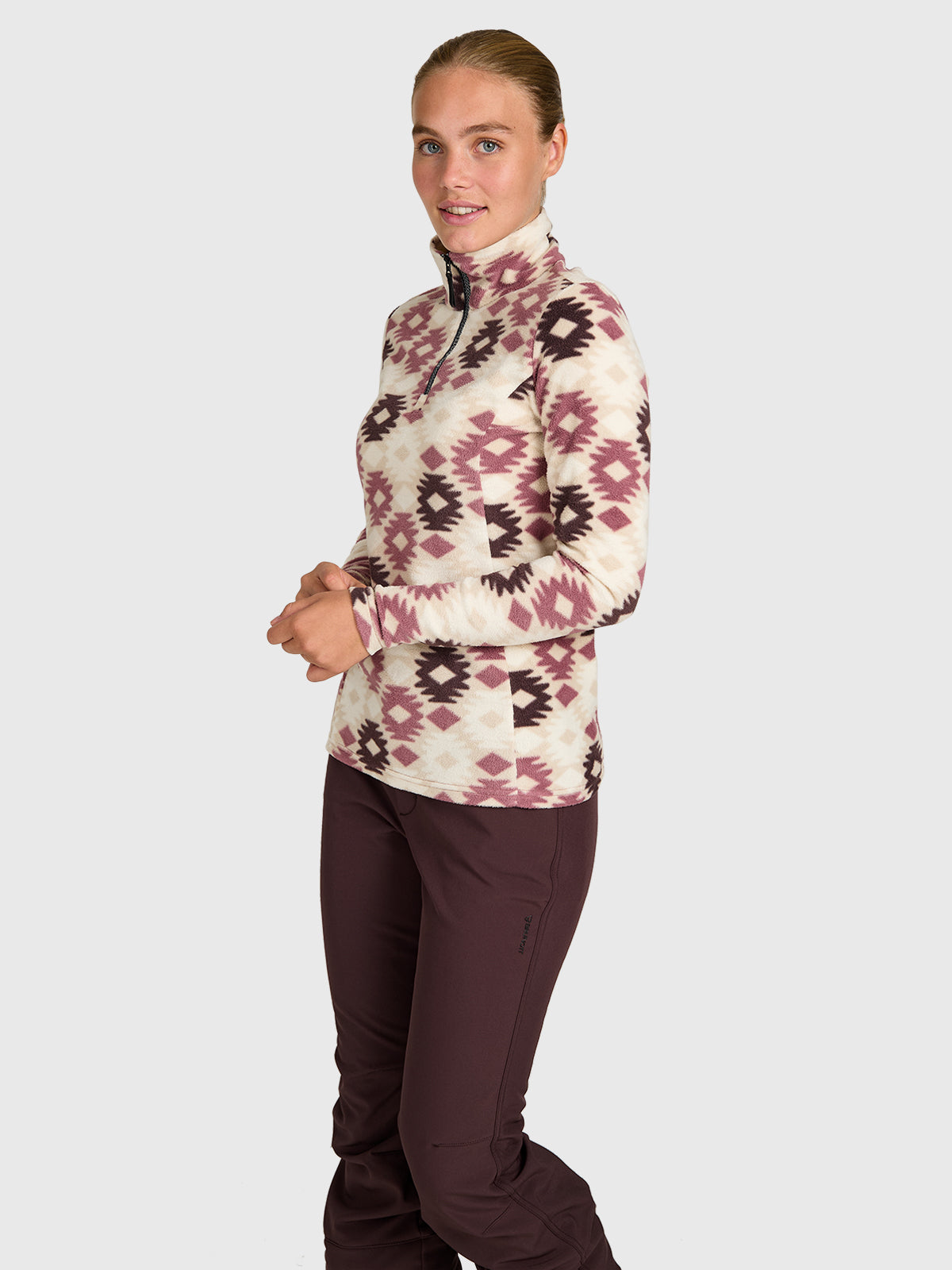 Misma-Print Women Snow Fleece | Wistful Mauve