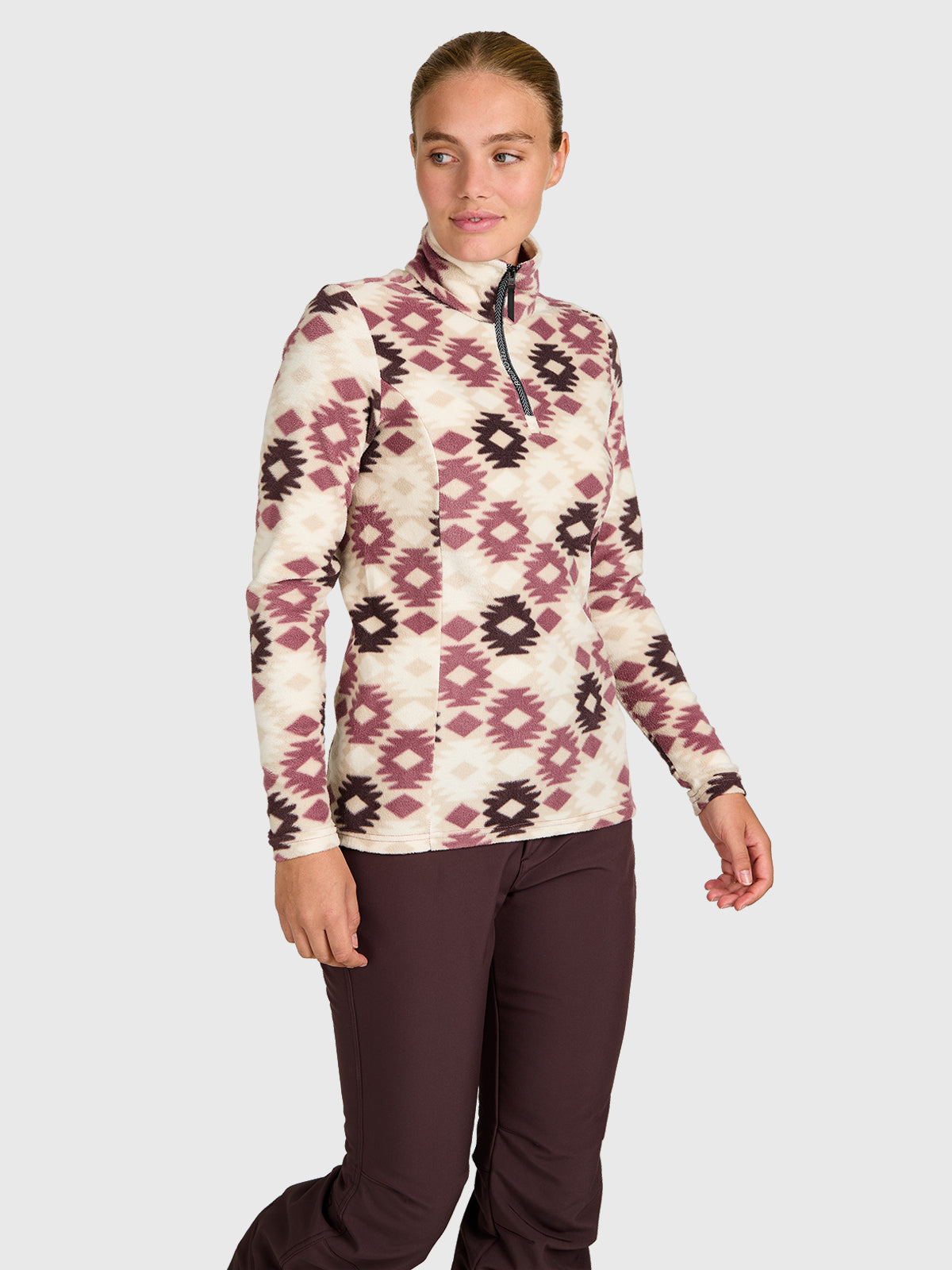 Misma-Print Women Snow Fleece | Wistful Mauve
