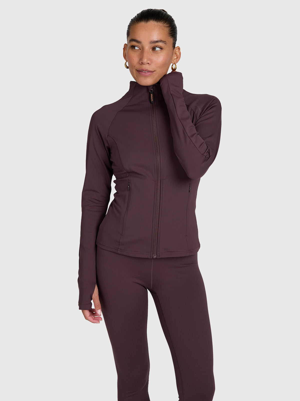 Sanna-Zip Women Snow Fleece | Raisin