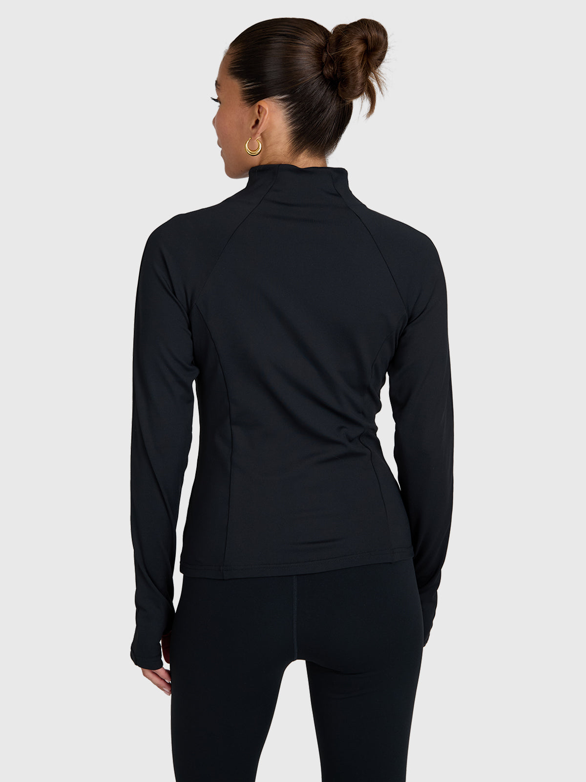 Sanna-Zip Women Snow Fleece | Black