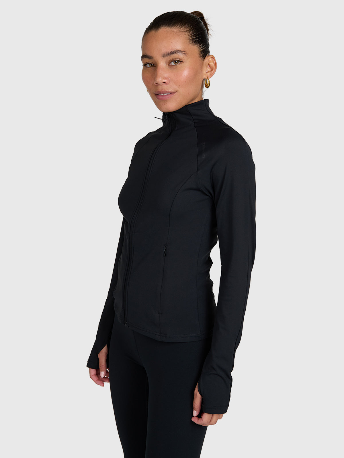 Sanna-Zip Women Snow Fleece | Black
