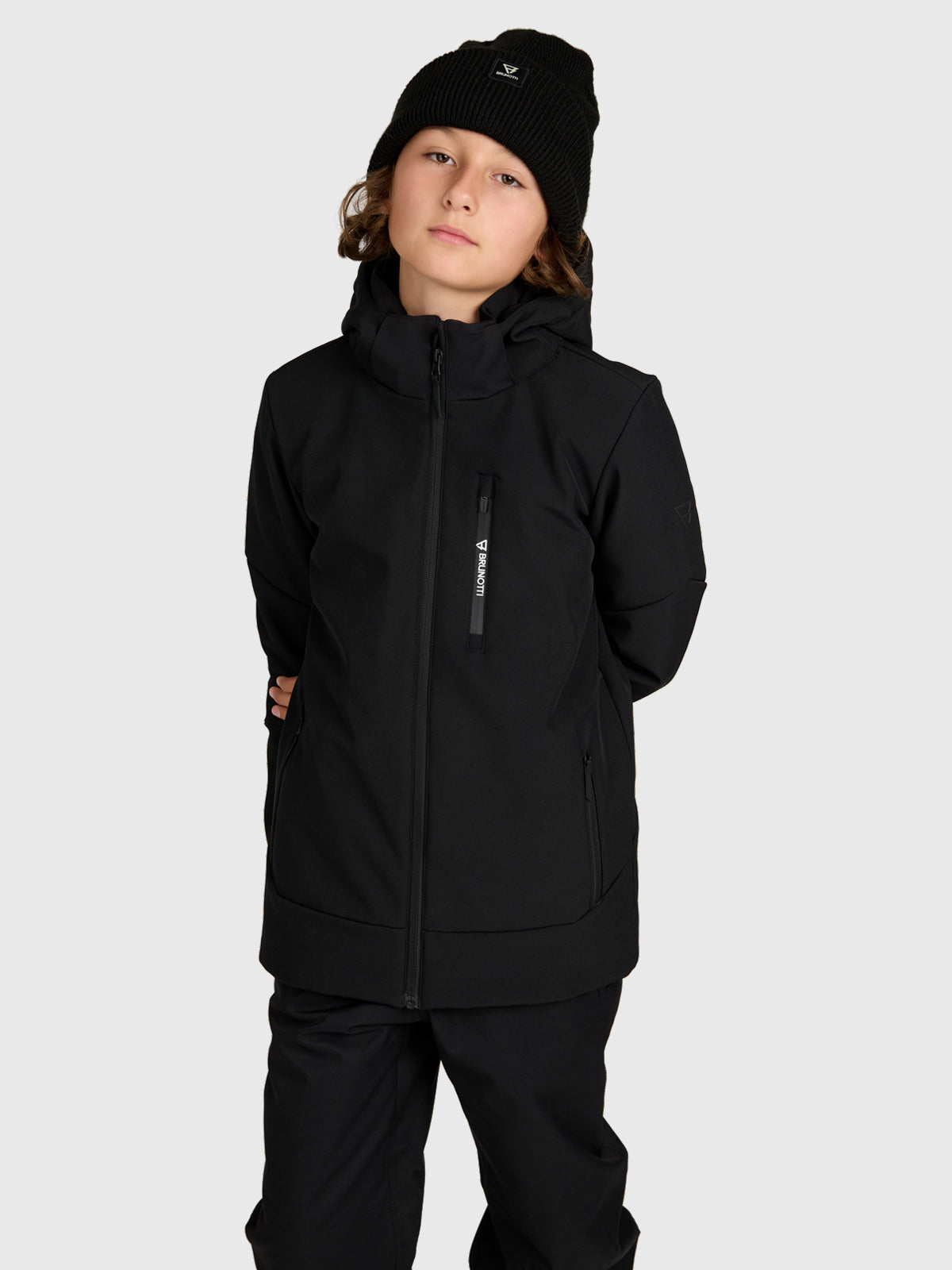 Marsalos Boys Softshell Jacket Snow | Black