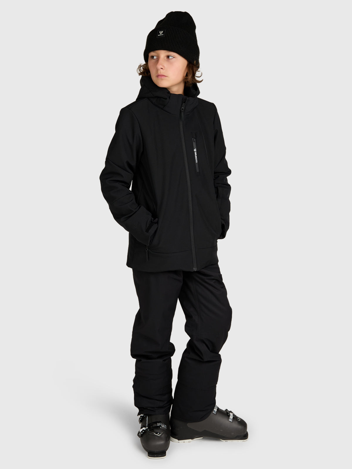 Marsalos Boys Softshell Jacket Snow | Black