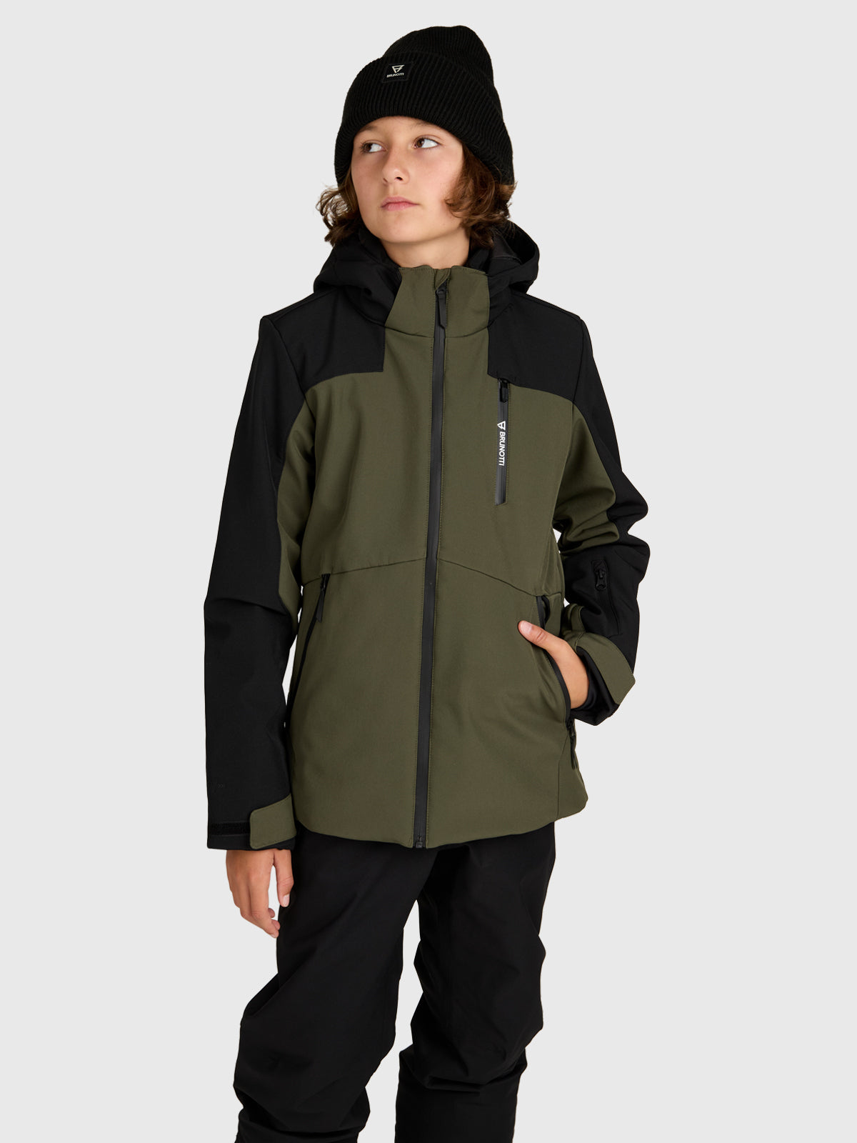 Takkay Boys Softshell Jacket Snow | Deep Green