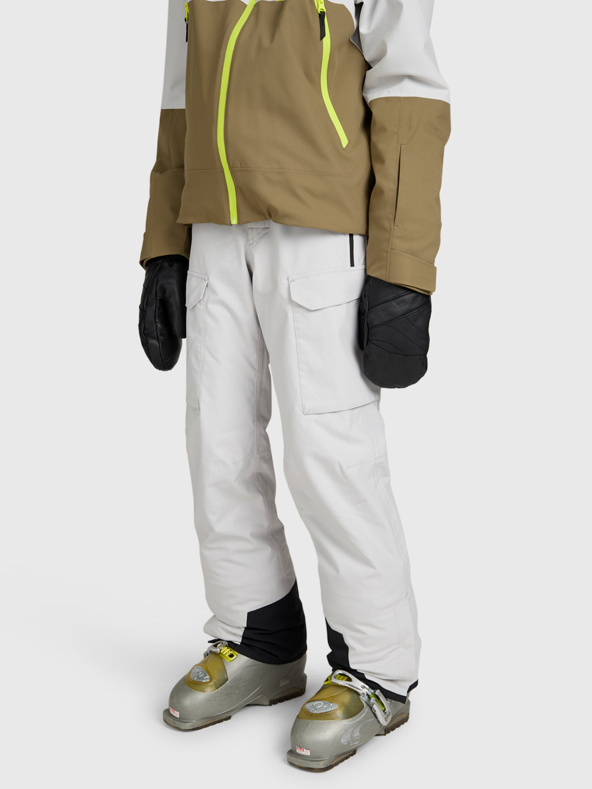 Footraily-Cargo Boys Snow Pants | Soft Grey