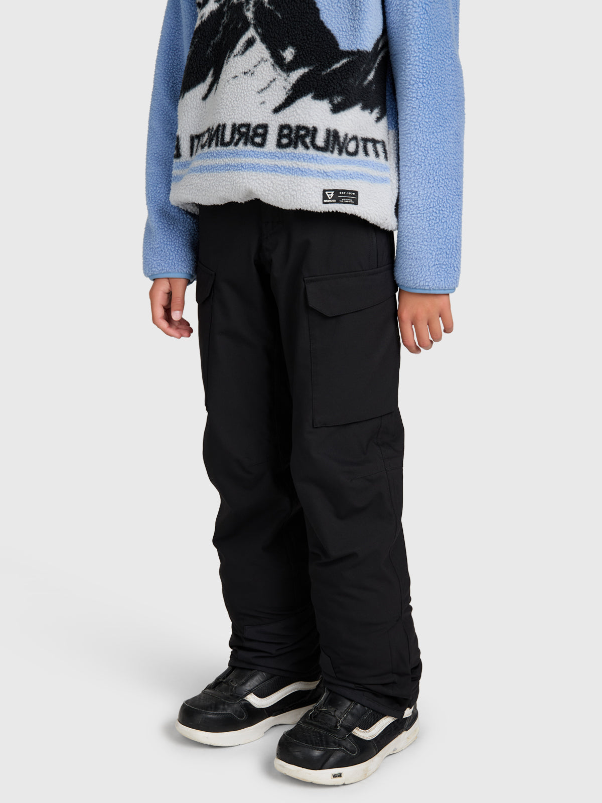 Footraily-Cargo Boys Snow Pants | Black