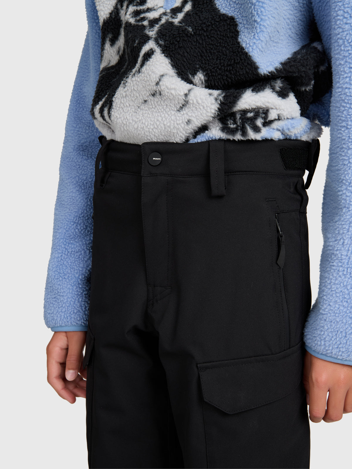 Footraily-Cargo Boys Snow Pants | Black
