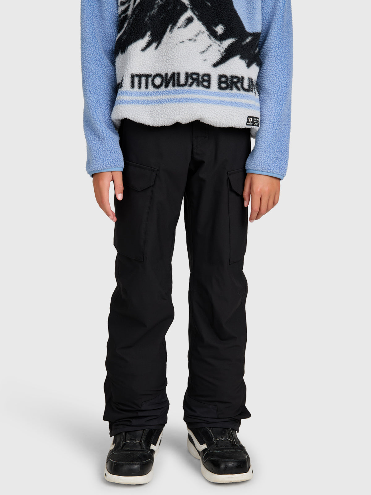 Footraily-Cargo Boys Snow Pants | Black