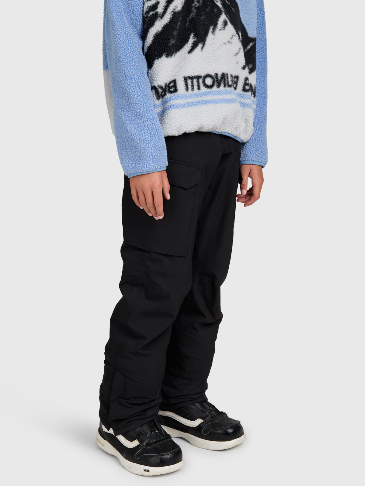 Footraily-Cargo Boys Snow Pants | Black