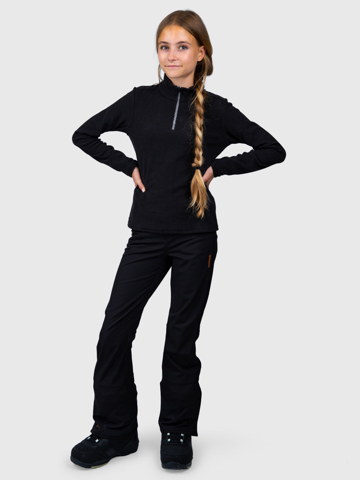 Mismy Girls Snow Fleece | Black