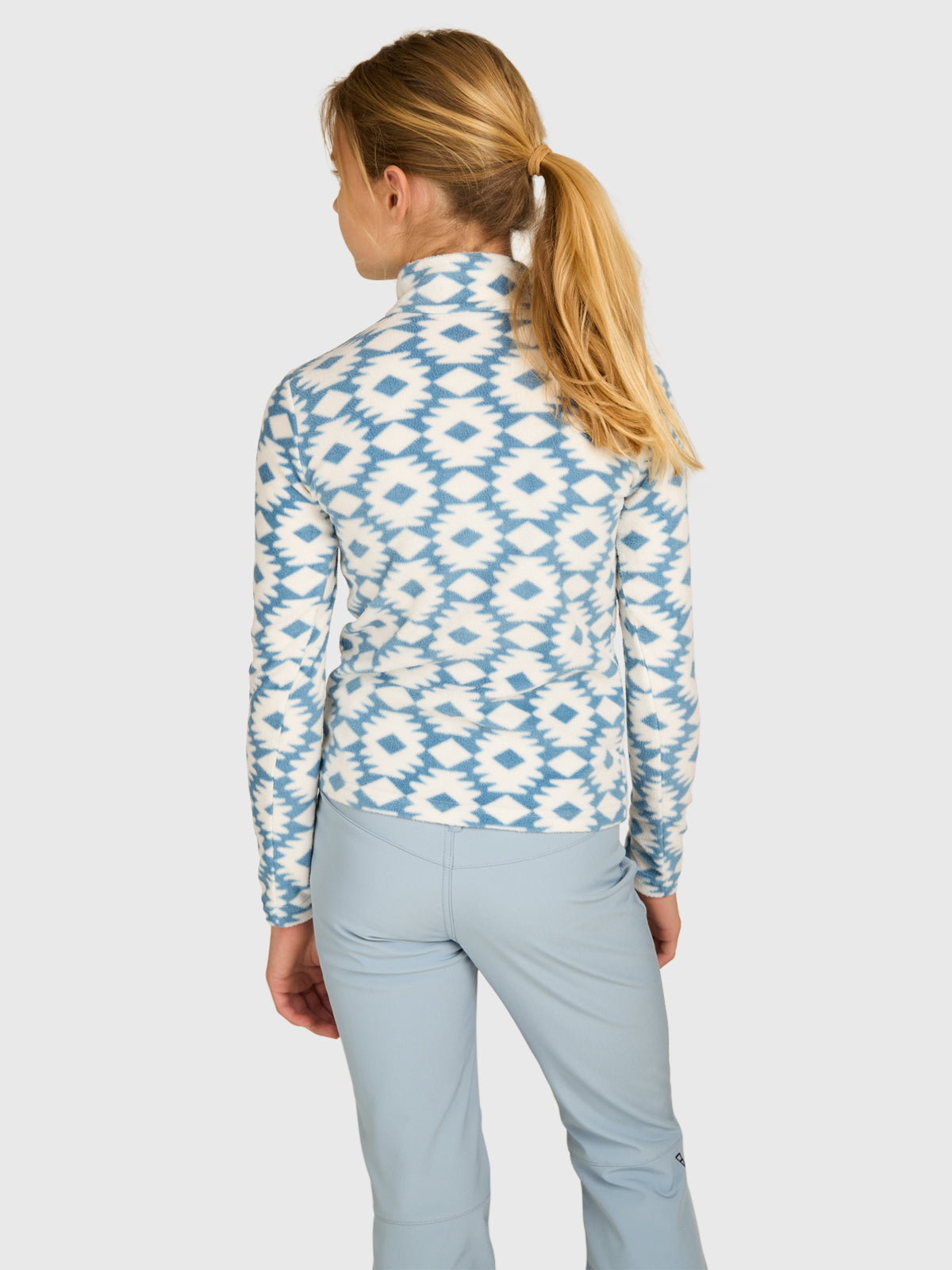 Mismy-Print Girls Snow Fleece | Pale Blue