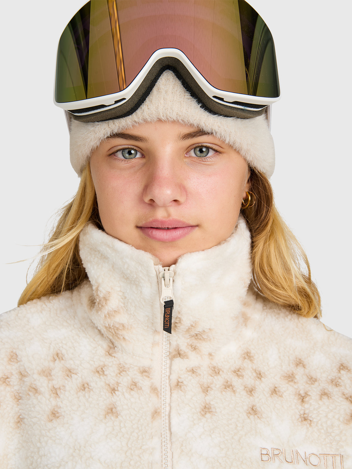 Rezany-Print Girls Snow Fleece | Moonbeam
