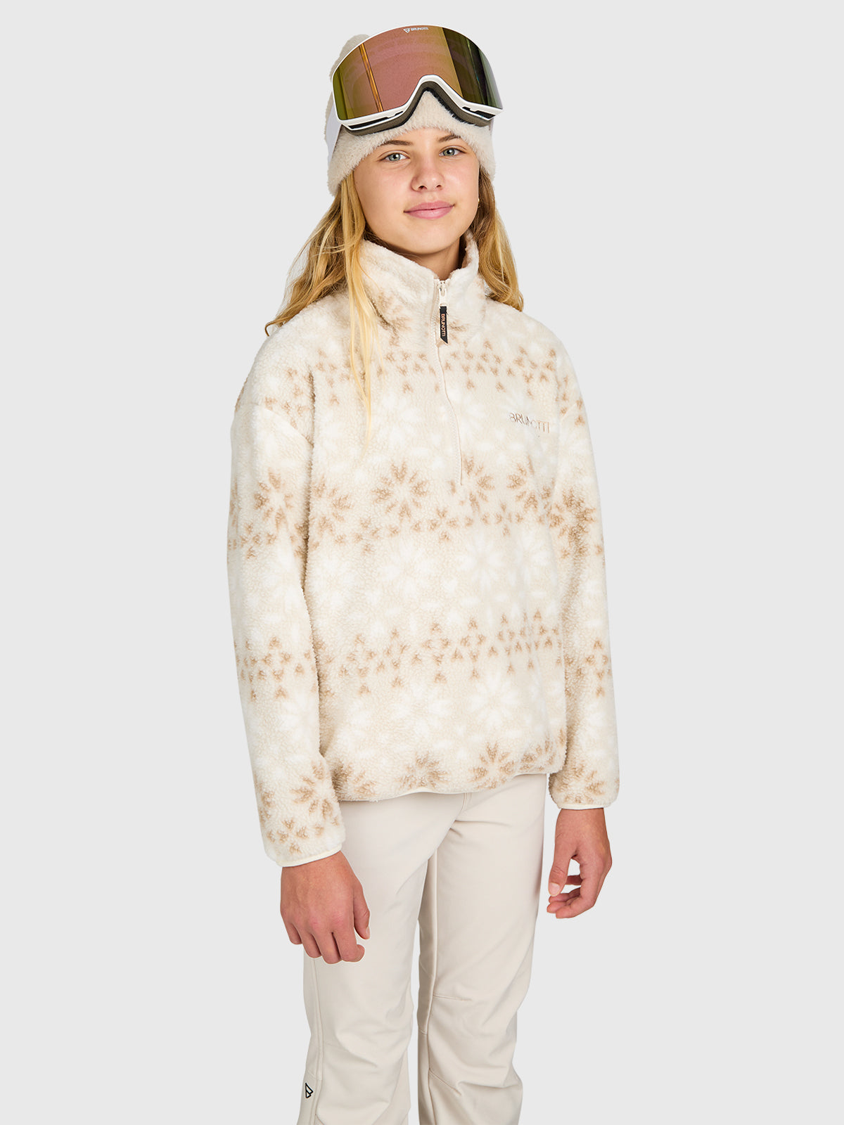 Rezany-Print Girls Snow Fleece | Moonbeam