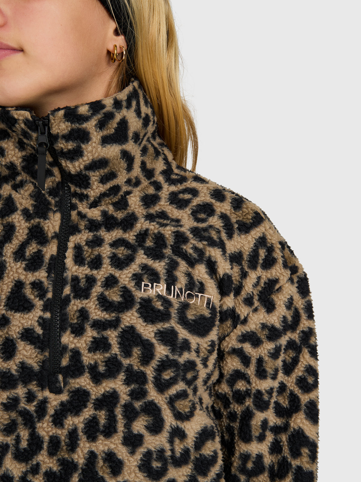 Rezany-Print Girls Snow Fleece | Black