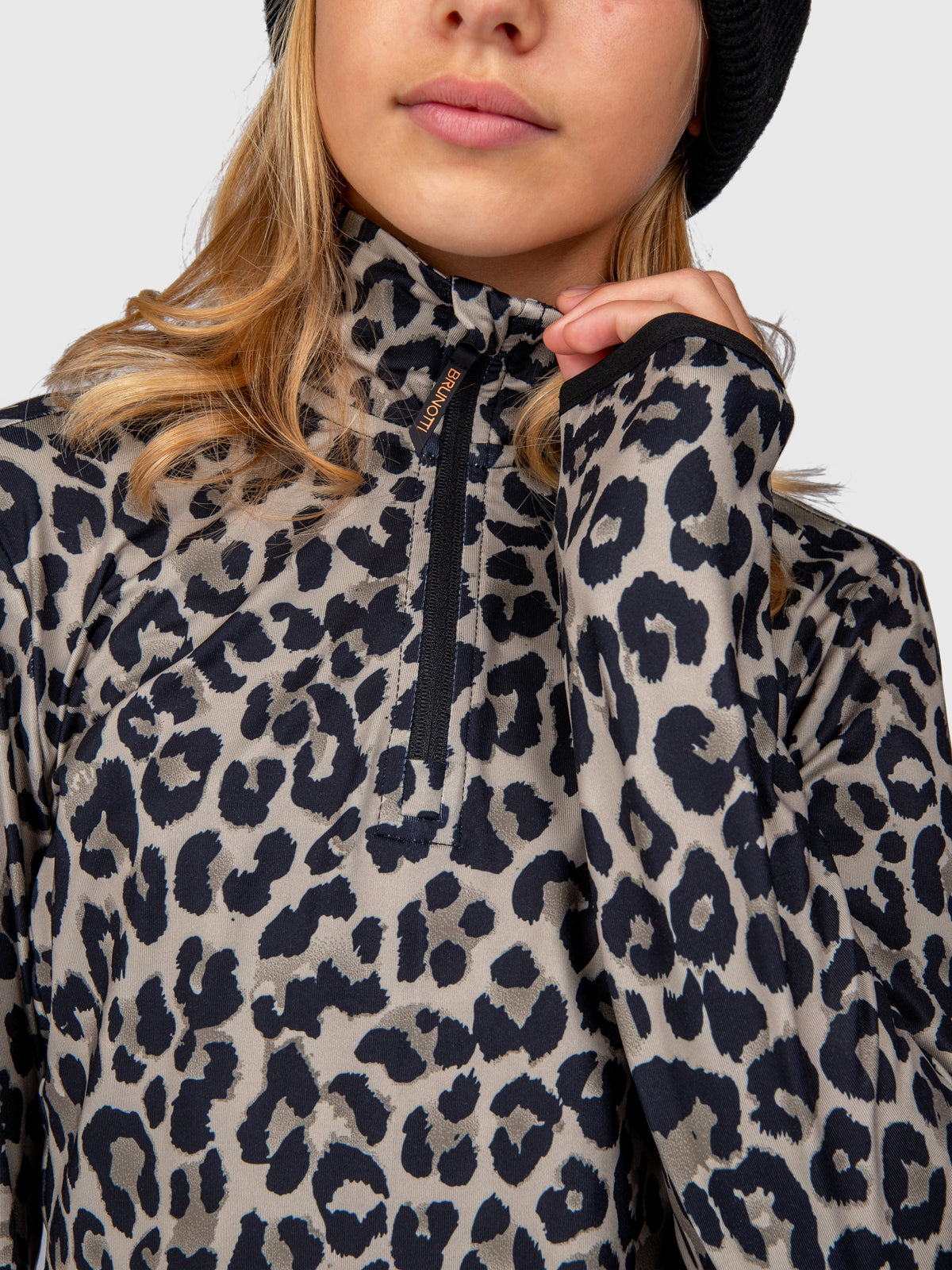 Rodiany-Print Girls Snow Fleece | Black