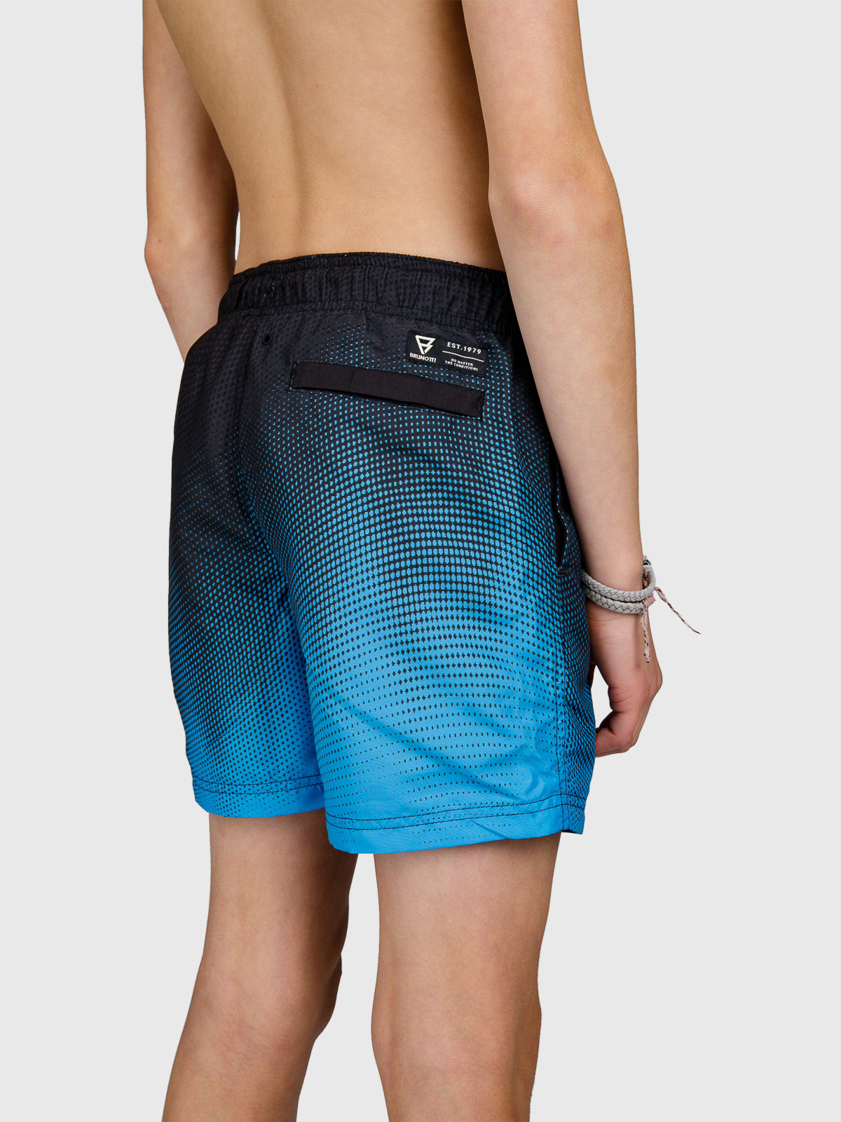 Cestery-Panel Print Boys Swim Shorts | Kingfisher Blue