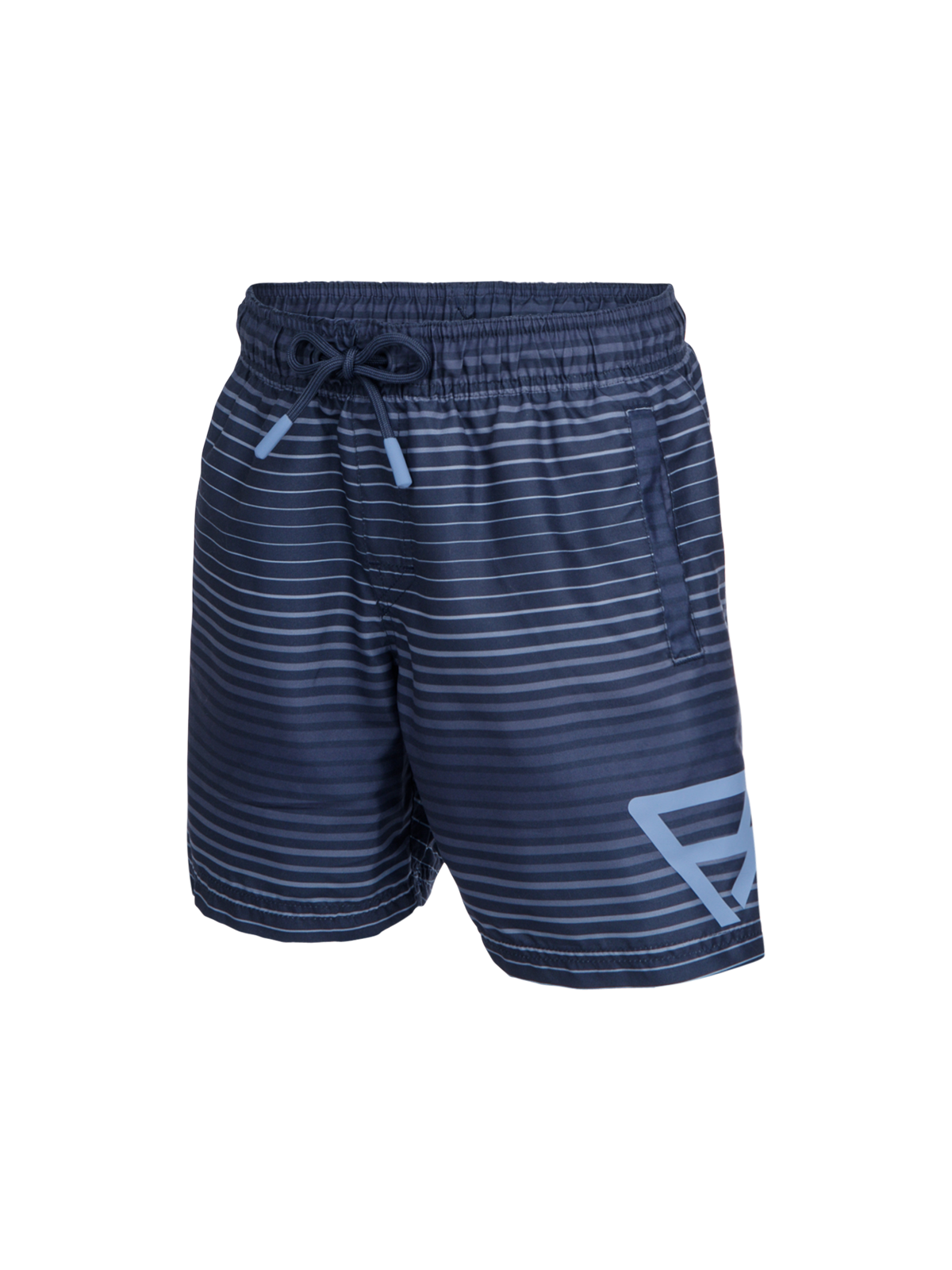 Cestery-Stripe Boys Swim Shorts | Indigo blue