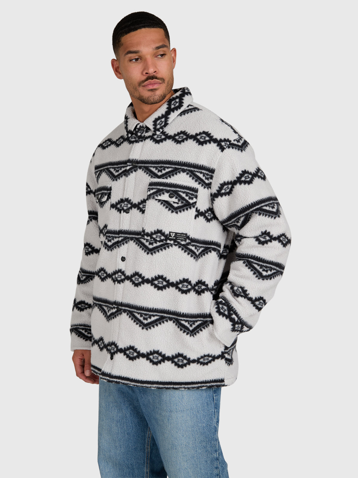 Kevionnet Men Fleece Jacket | Soft Grey