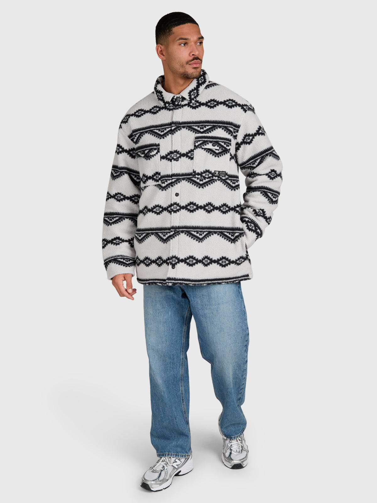 Kevionnet Men Fleece Jacket | Soft Grey