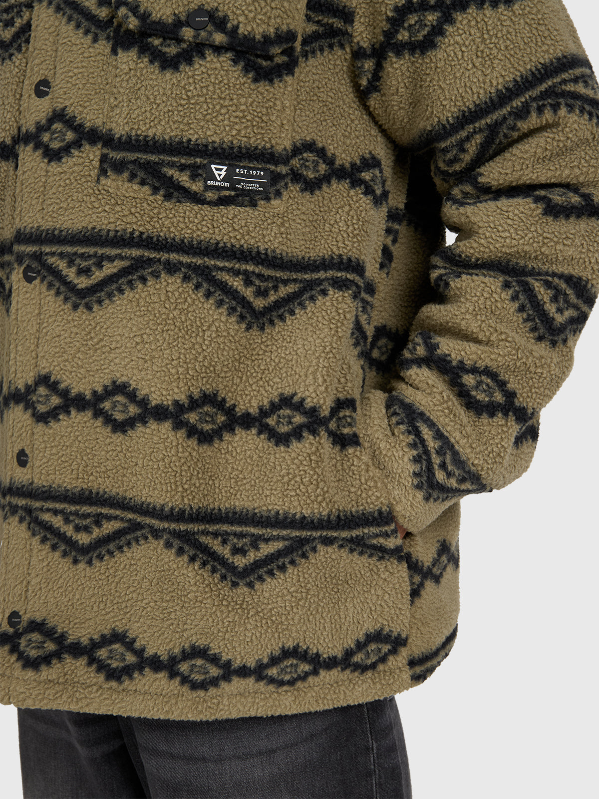 Kevionnet Men Fleece Jacket | Dusky Green