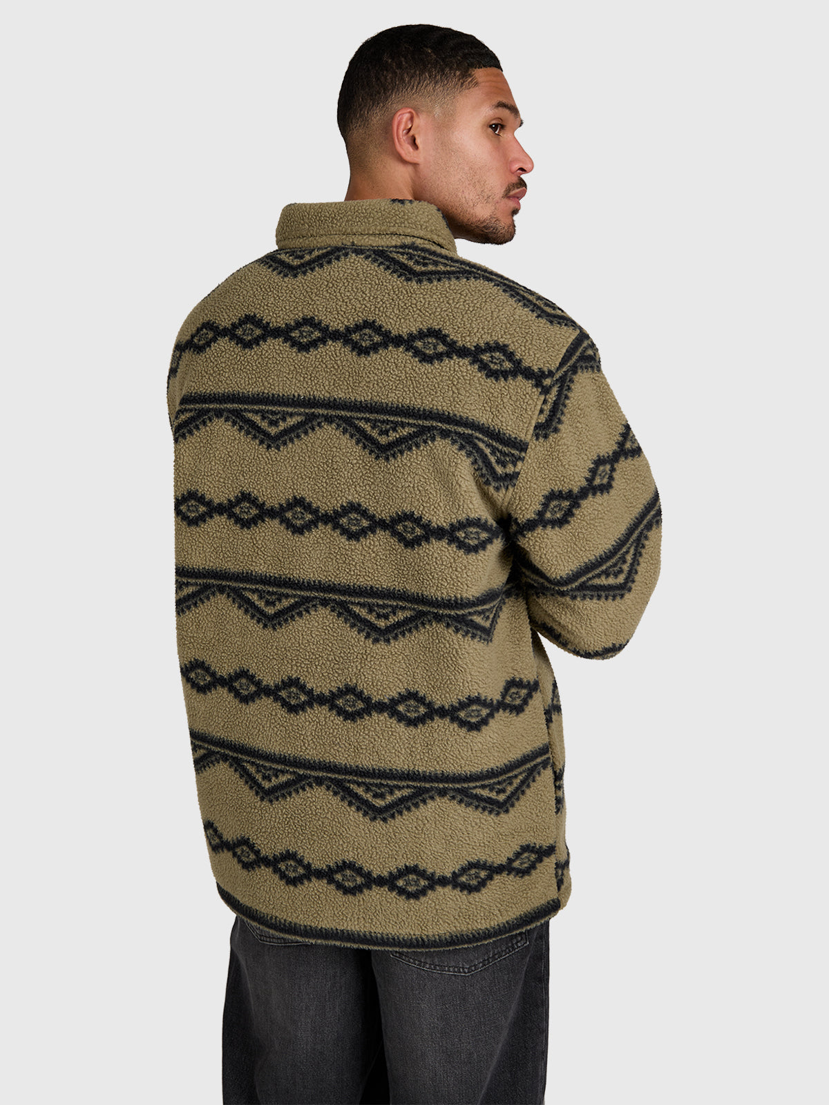 Kevionnet Men Fleece Jacket | Dusky Green
