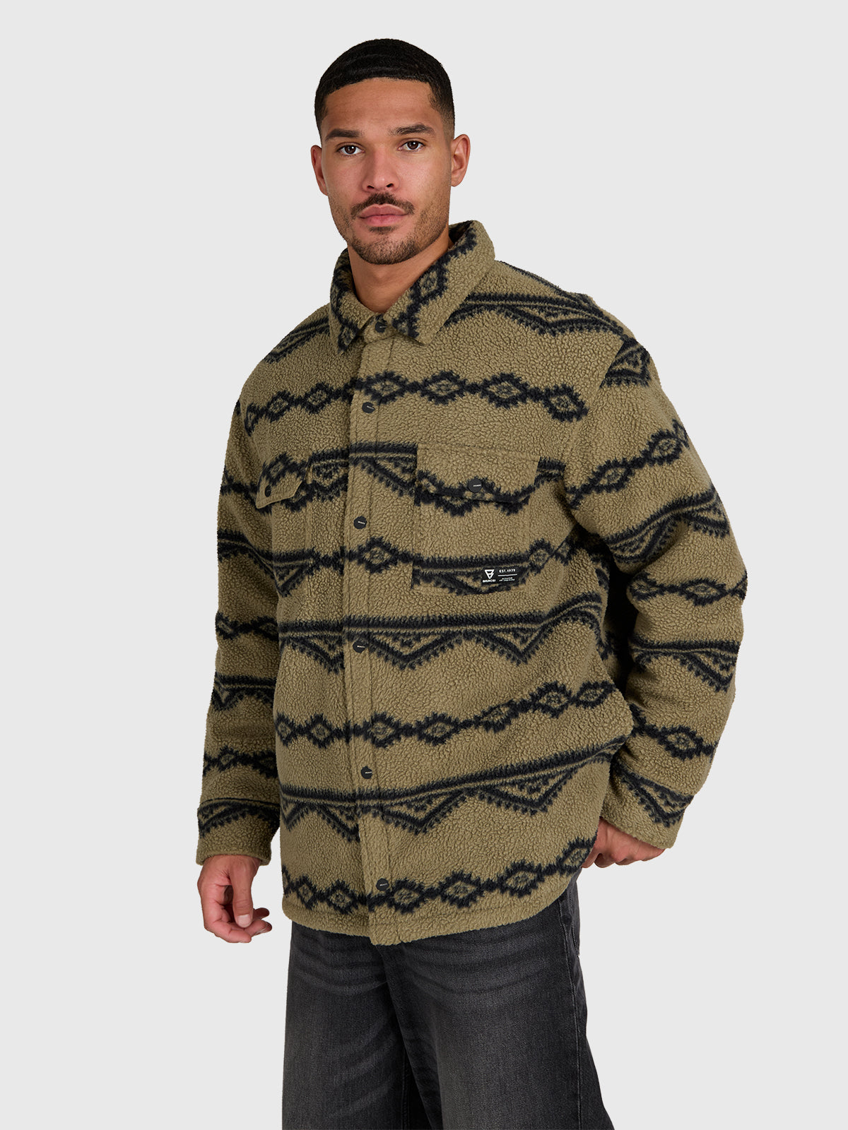 Kevionnet Men Fleece Jacket | Dusky Green