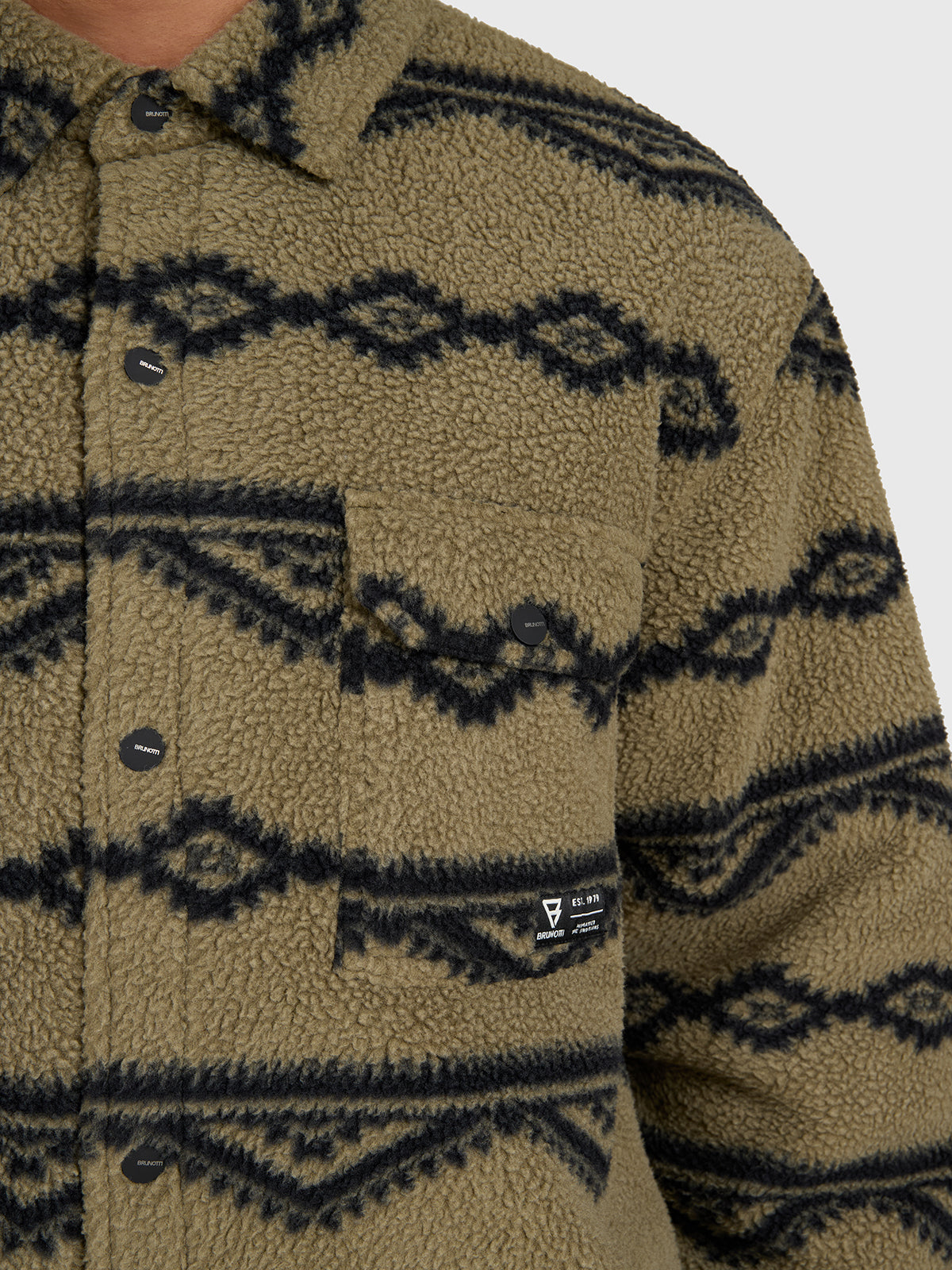 Kevionnet Men Fleece Jacket | Dusky Green