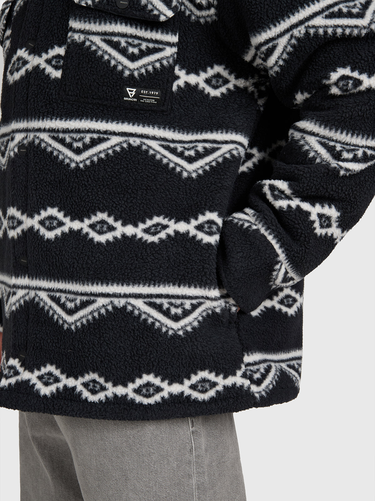 Kevionnet Men Fleece Jacket | Black