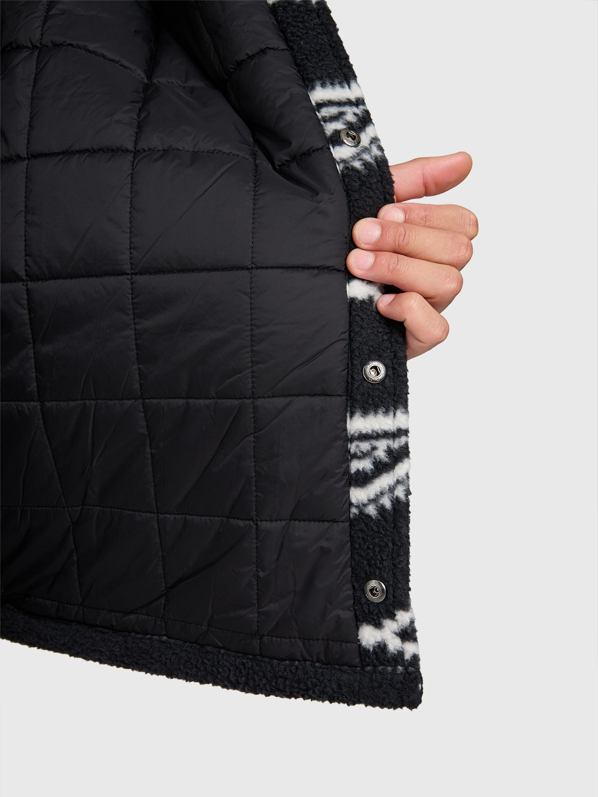 Kevionnet Men Fleece Jacket | Black