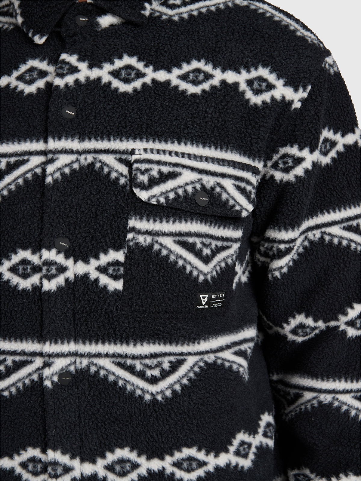 Kevionnet Men Fleece Jacket | Black