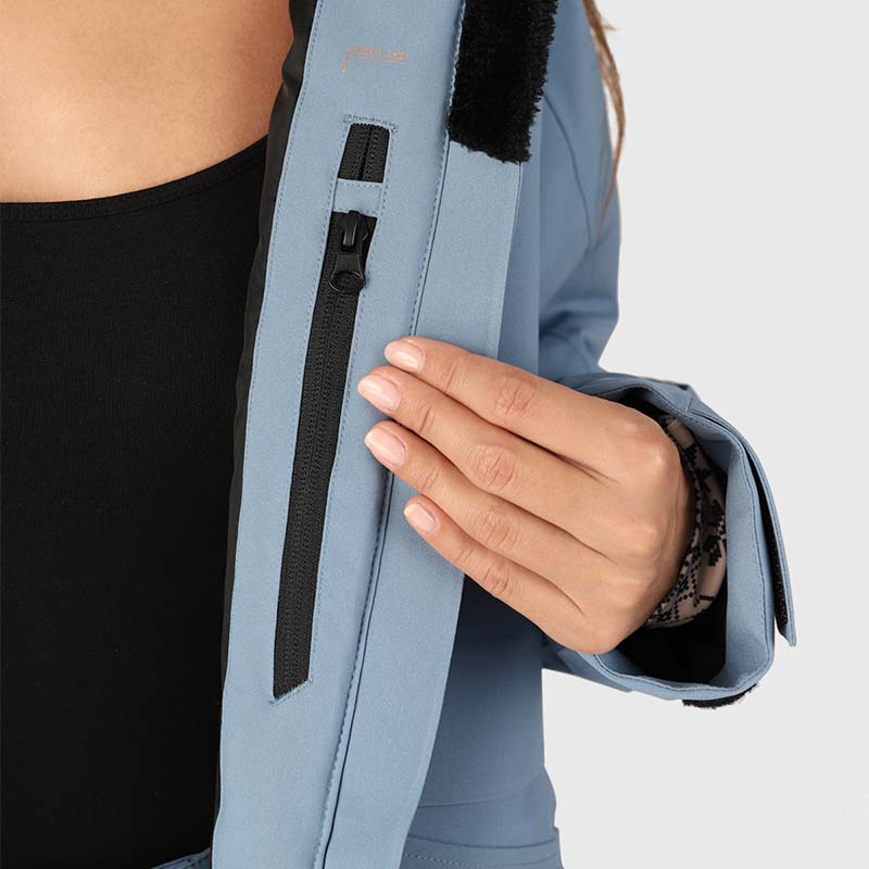 audiopocket with headphone opening for women jacket